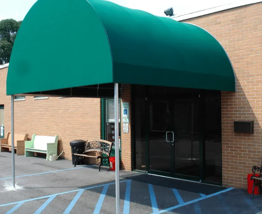 Barrel and wedge-profile specialty awning styles — All Seasons Awnings, South Jersey