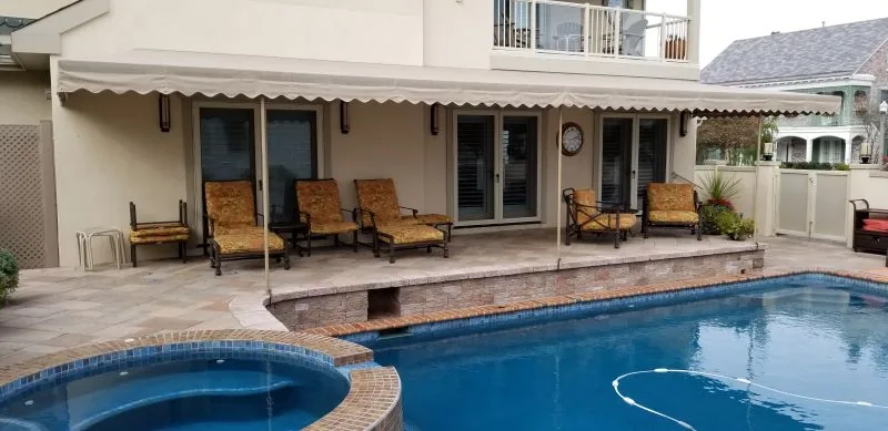 Poolside deck awning — All Seasons Awnings, South Jersey