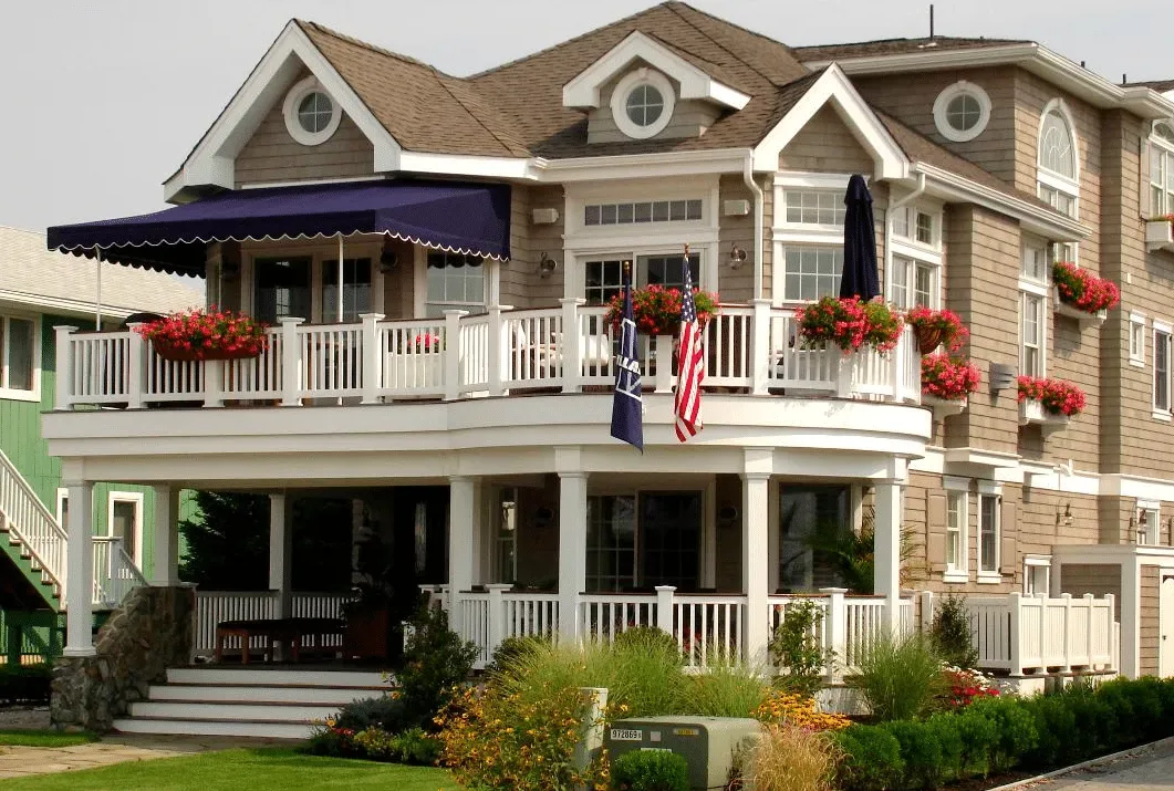 Retractable awning installation in Stone Harbor, NJ — All Seasons Awnings